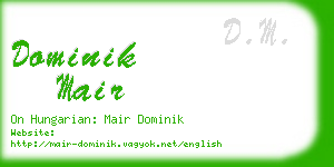 dominik mair business card